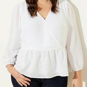 LOFT White Blouse (Size - 18)